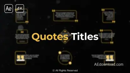 Quotes Titles 2.0 | After Effects Titles template preview