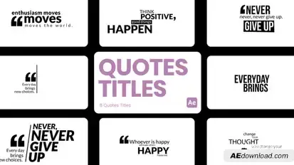 Quotes Titles for After Effects Titles template preview