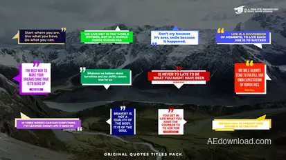 Quotes Titles Pack / AE Titles template preview