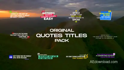 Quotes Titles Pack / AE Titles template preview