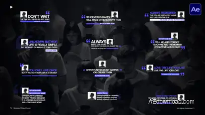 Quotes Titles Photo  AE Titles template preview