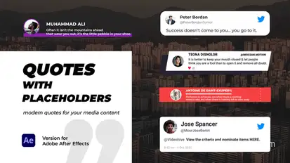 Quotes with Placeholders Titles template preview