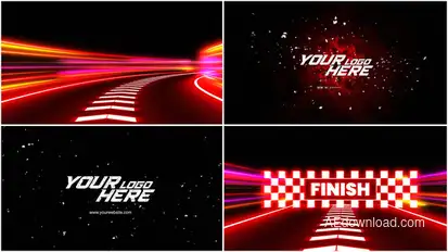 Race Logo Animation Logo Stings template preview