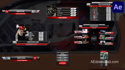 Race Lower Thirds for After Effects Elements template preview