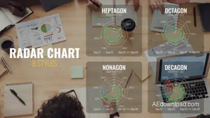 Radar Chart Infographics template preview