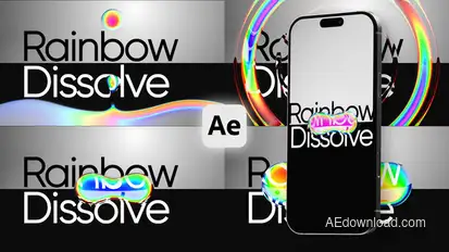 Rainbow Color Dissolve Glitch VHS Transitions broadcast-packages template preview