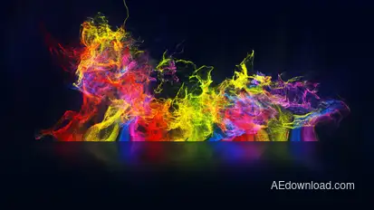 Rainbow Particles Logo Reveal Logo Stings template preview