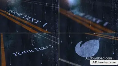 Rainy Title and Logo Opener Titles template preview