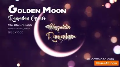 Ramadan Golden Moon Openers template preview