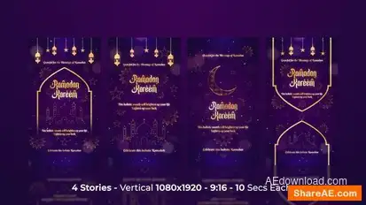 Ramadan Greetings Eid Celebration Instagram Stories Openers template preview