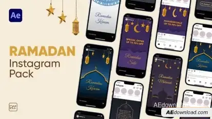 Ramadan Instagram Pack For After Effects Openers template preview