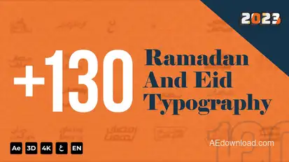 Ramadan and Eid Typography Ramadan Free Templates template preview