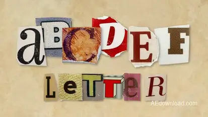 Ransom Letters 03 Elements template preview