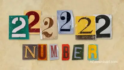 Ransom Letters - 2 Number Elements template preview