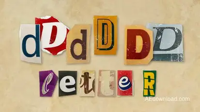 Ransom Letters - D Letters Elements template preview