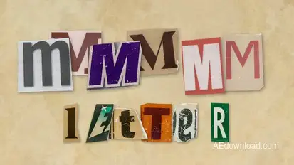 Ransom Letters - M Letters Elements template preview