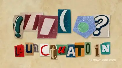 Ransom Letters - Punctuation Ransom Elements template preview