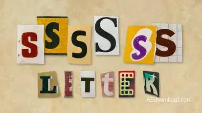 Ransom Letters - S Letters Elements template preview