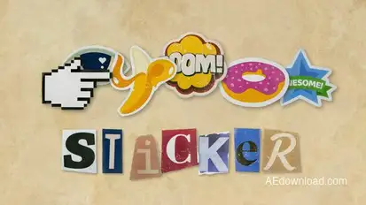 Ransom Letters - Stickers 01 Elements template preview