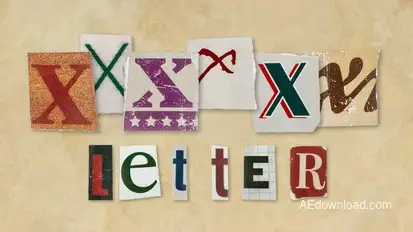 Ransom Letters - X Letters Elements template preview