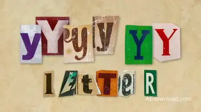 Ransom Letters - Y Letters Titles template preview