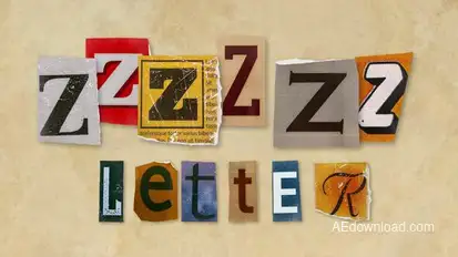 Ransom Letters - Z Letters Titles template preview