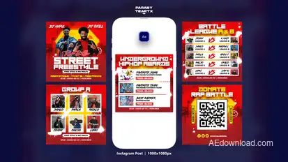 Rap Battle Instagram Post Product Promo template preview