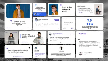 Rating & Reviews UI Widget Titles template preview