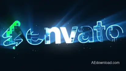 Rays Mosaic Logo Logo Stings template preview