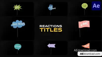 Reactions Titles | After Effects Titles template preview
