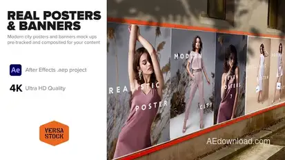 Real City Posters & Banners Video Displays template preview