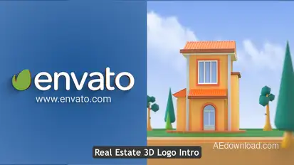 Real Estate 3D Logo Reveal Logo Stings template preview