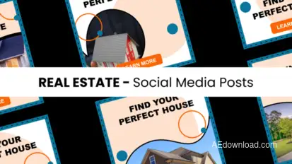 Real Estate - Social Media Posts Elements template preview