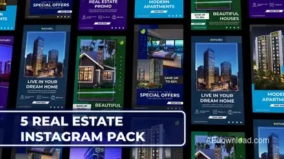 Real Estate Commercial Stories and Reel Product Promo template preview