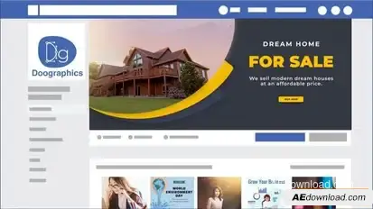 Videohive Real Estate Facebook Cover Openers template preview