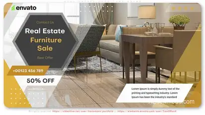 Real Estate Furniture Sales Product Promo template preview