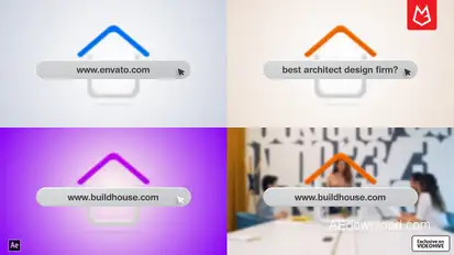 Real Estate Search Logo Reveal Logo Stings template preview