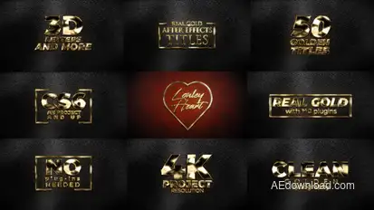 Real Gold Titles Titles template preview