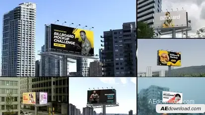 Realistic 3D Billboard Mockup Product Promo template preview