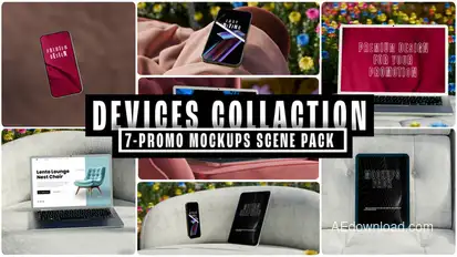 Realistic Device Collection – 3D Smartphone, Tablet & Laptop Mockups UI/UX Mockup Scenes Product Promo template preview