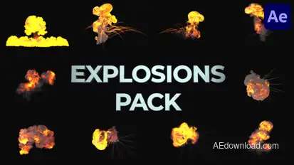 Realistic Explosions Pack for After Effects Elements template preview