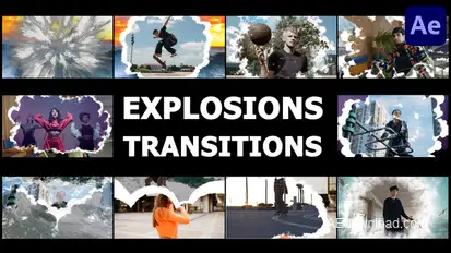 Realistic Explosions Transitions for After Effects Elements template preview
