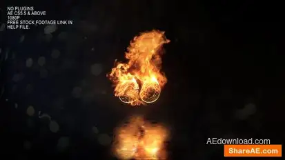 Realistic Fire Logo 3 Openers template preview