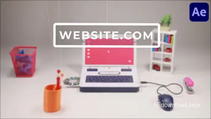 Realistic Office Routine Scene for After Effects Openers template preview