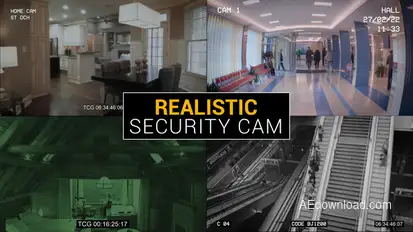 Realistic Security Cam | After Effects Elements template preview