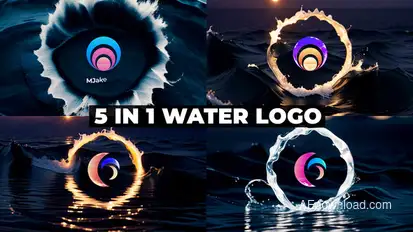 Realistic Water Logo Opener Logo Stings template preview