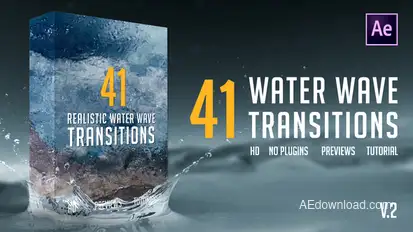 Realistic Water Wave Transitions Pack Elements template preview