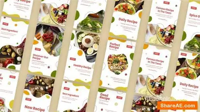 Videohive Recipes Ad Instagram Stories Video Displays template preview