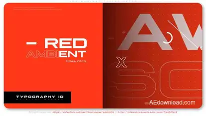 Red Ambient Titles Intro Titles template preview