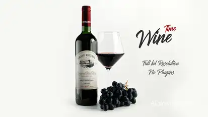 Red Wine Time Product Promo template preview